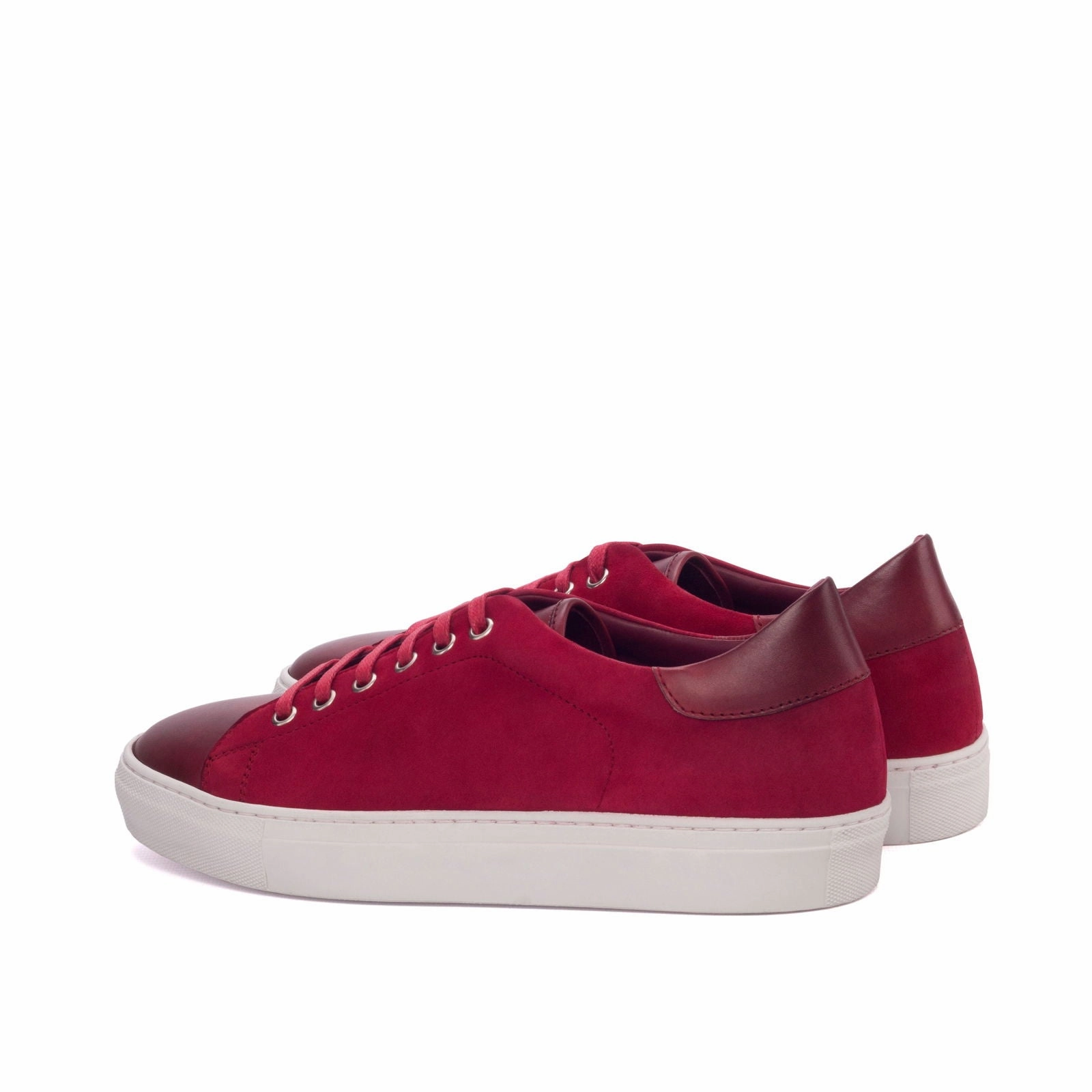 Men's Leather Trainers Wide Plus Size Red 3189 Spring Casual Shoes