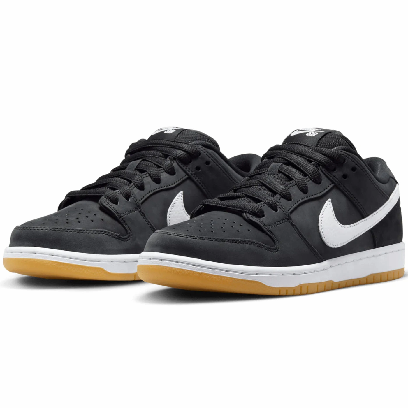 Nike SB Dunk Low Shoes - Black / White - Black - Gum Light Brown Asics Shoes Canada