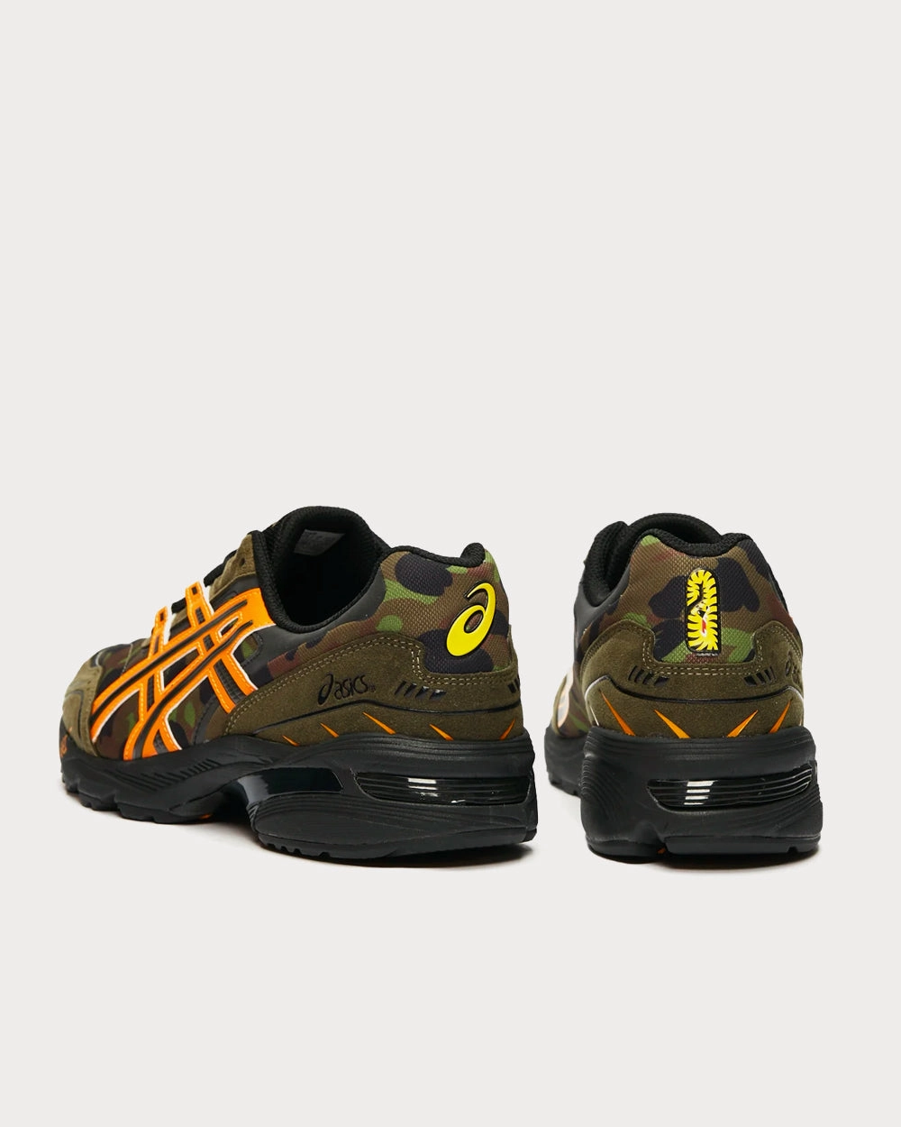 Asics Shoe Size Chart GEL-1090 x Bape Aloe / Bengal Orange Low Top Sneakers