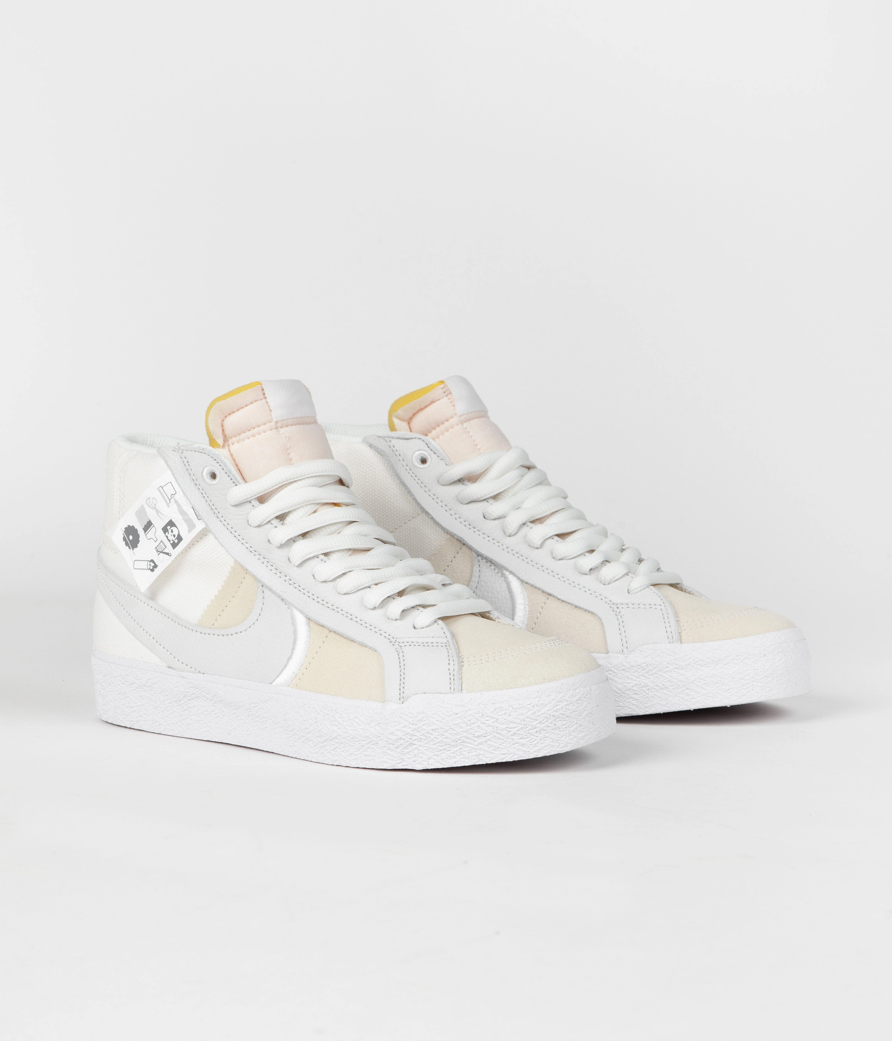 Nike SB Blazer Mid Premium Shoes - Summit White / Summit White Asics Split Second 9 Wrestling Shoe