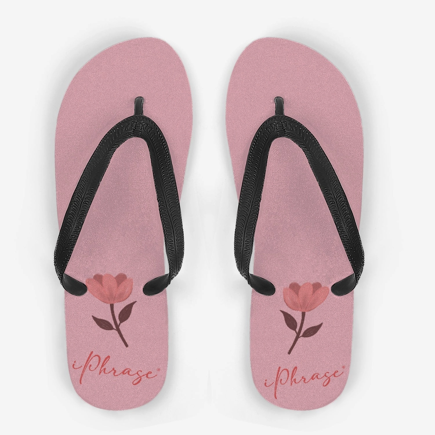 Flip Flop Slide Sandals - Little Flower Soft Pink Flip Flops Made Out Of Tires
