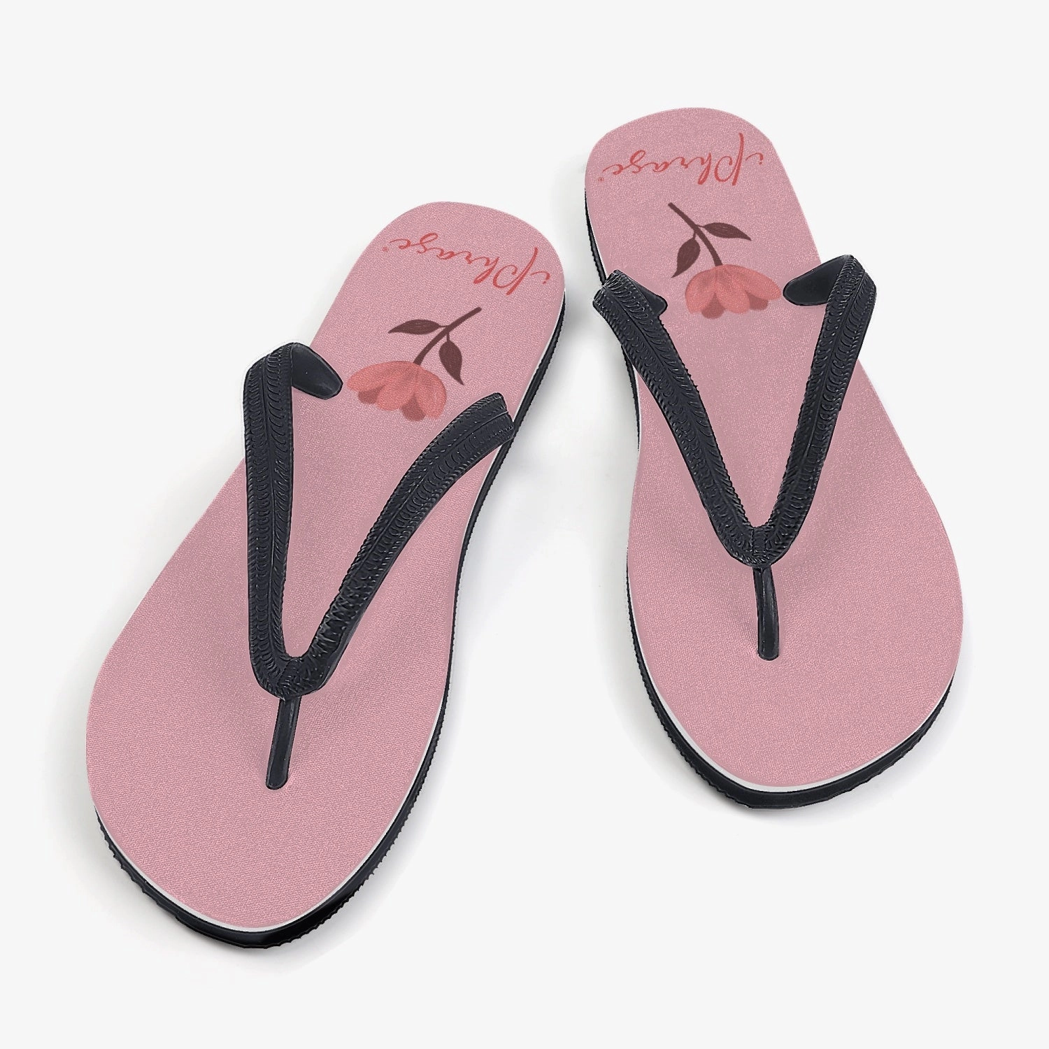 Flip Flop Slide Sandals - Little Flower Soft Pink Rics Ranger Flip Flops