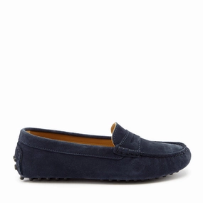 Women's Penny Driving Loafers, navy blue suede Steve Madden Dress Loafers