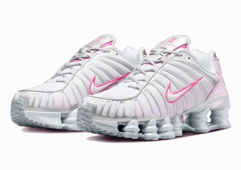 Nike Women's Shox Tl Shoes - Metallic Platinum / Pinksicle / Pink Foam / White / Flat Silver Asics Gel Orthopedic Shoes