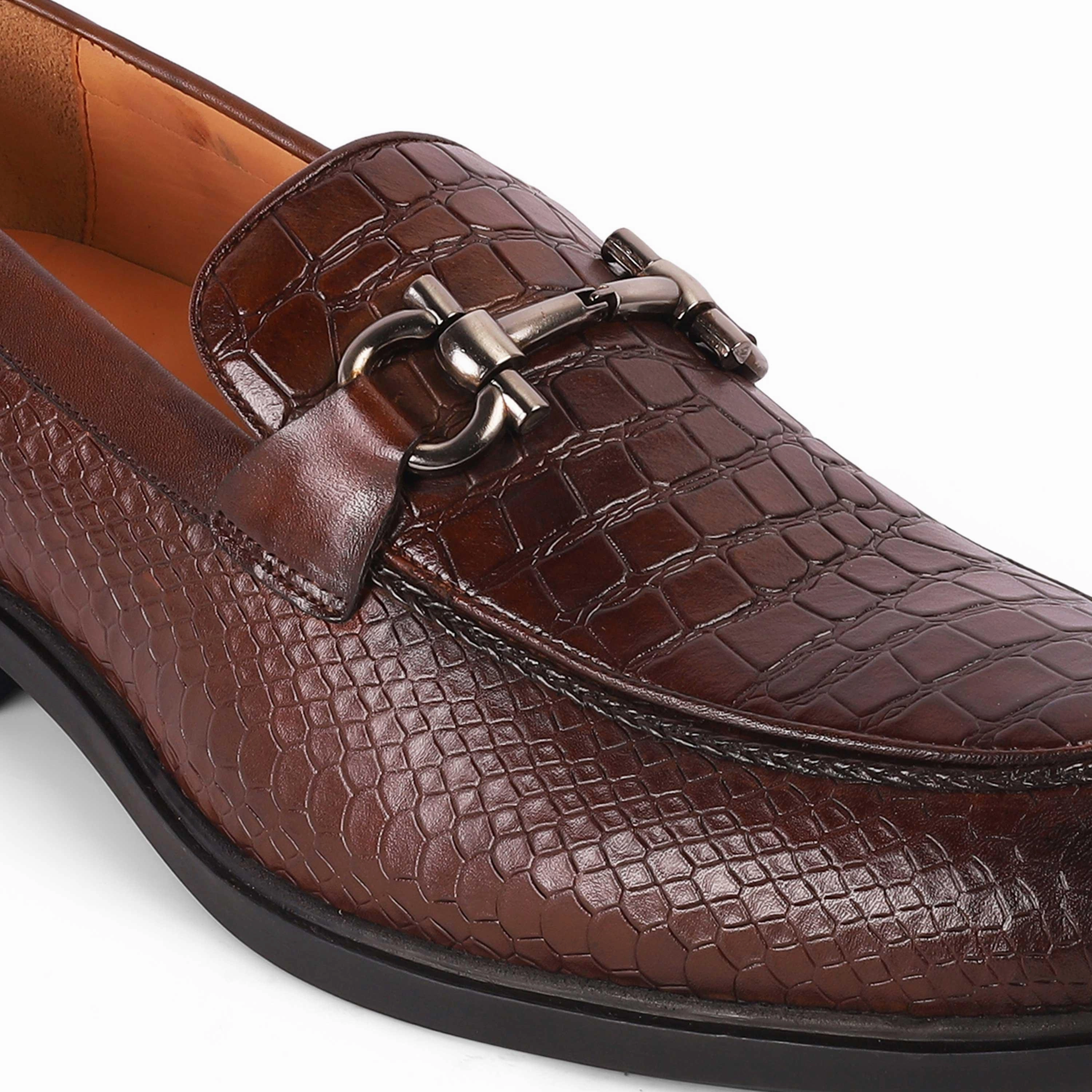Trotters Loafers Tresmode Ro Brown Men's Textured Leather Loafers