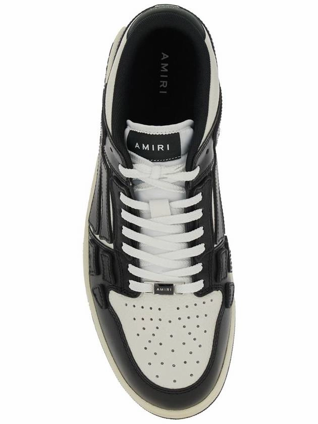 'Skel Top Low' Black And White Sneakers With Logo Patch On Thetongue And Contrasting Details On The Side In Leather Man Givenchy Sport Sneakers