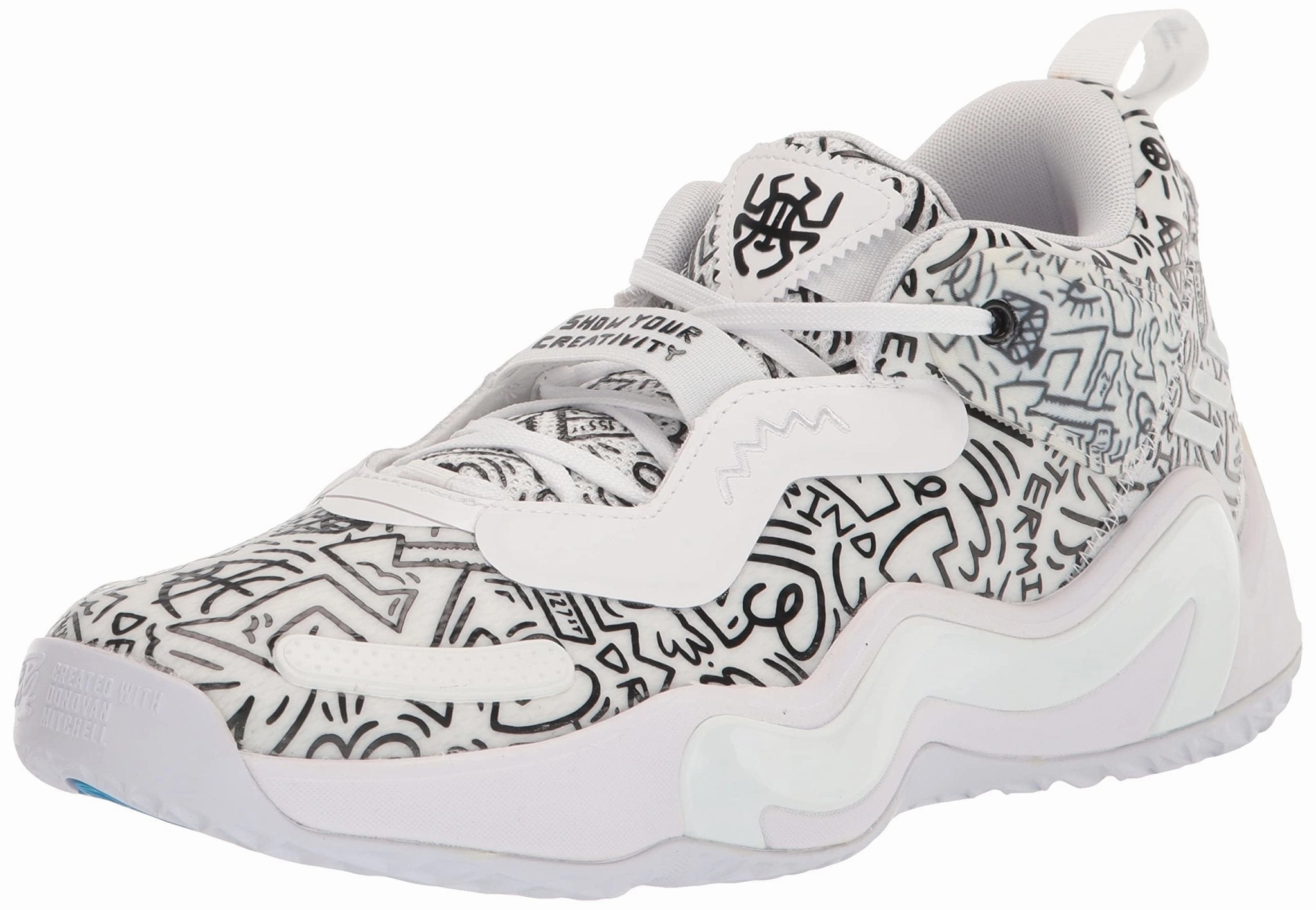 Adidas By Stella Mccartney Earthlight 2.0 Shoes adidas Unisex D.O.N. Issue 3 Basketball Shoe, White/Team Green/Solar Yellow, 9.5 US Men