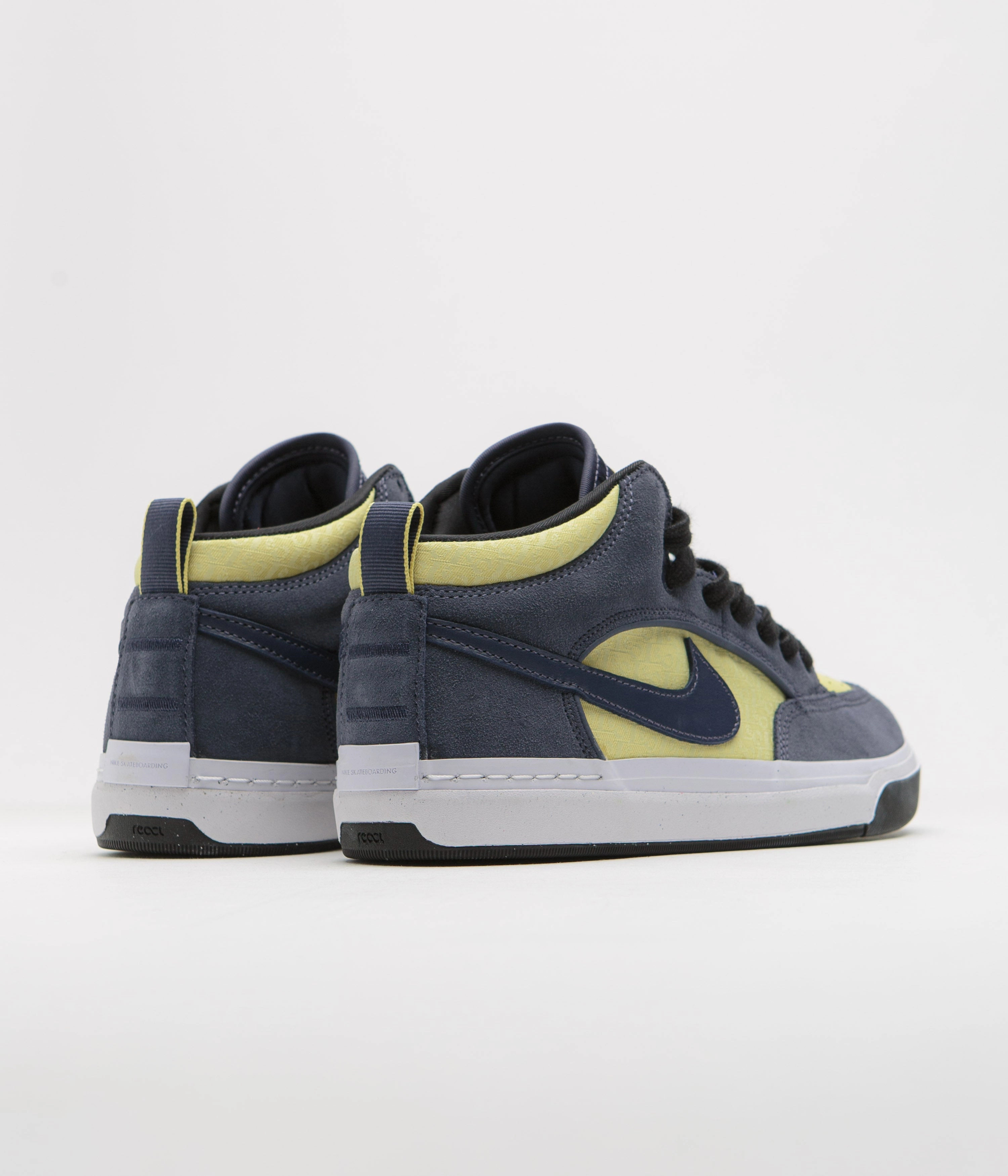 Nike SB React Leo Shoes - Thunder Blue / Thunder Blue - Saturn Gold Asics Most Expensive Running Shoes