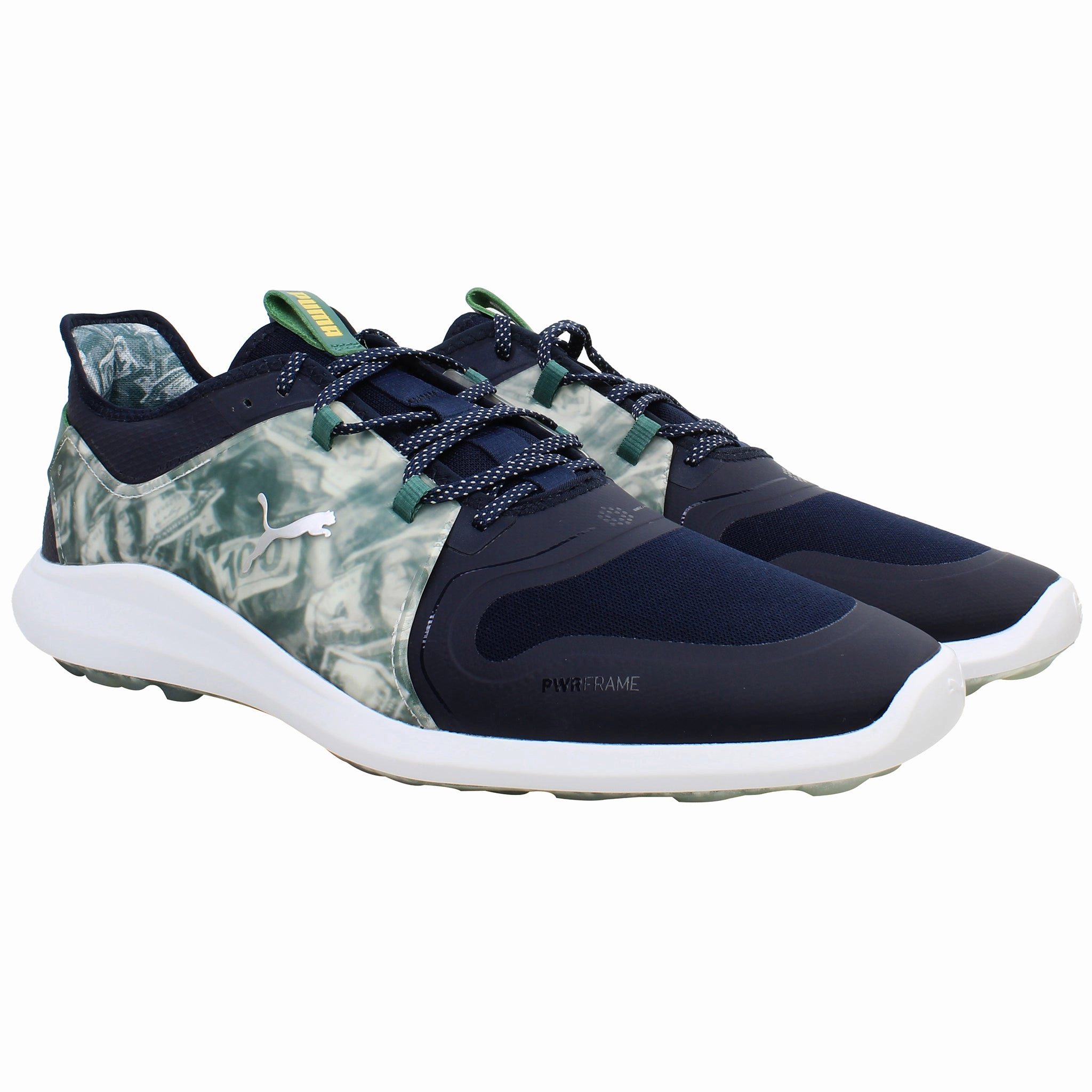 Puma Ignite Fasten8 Mens Navy/Green Golf Shoes Puma Shoes Animal Print