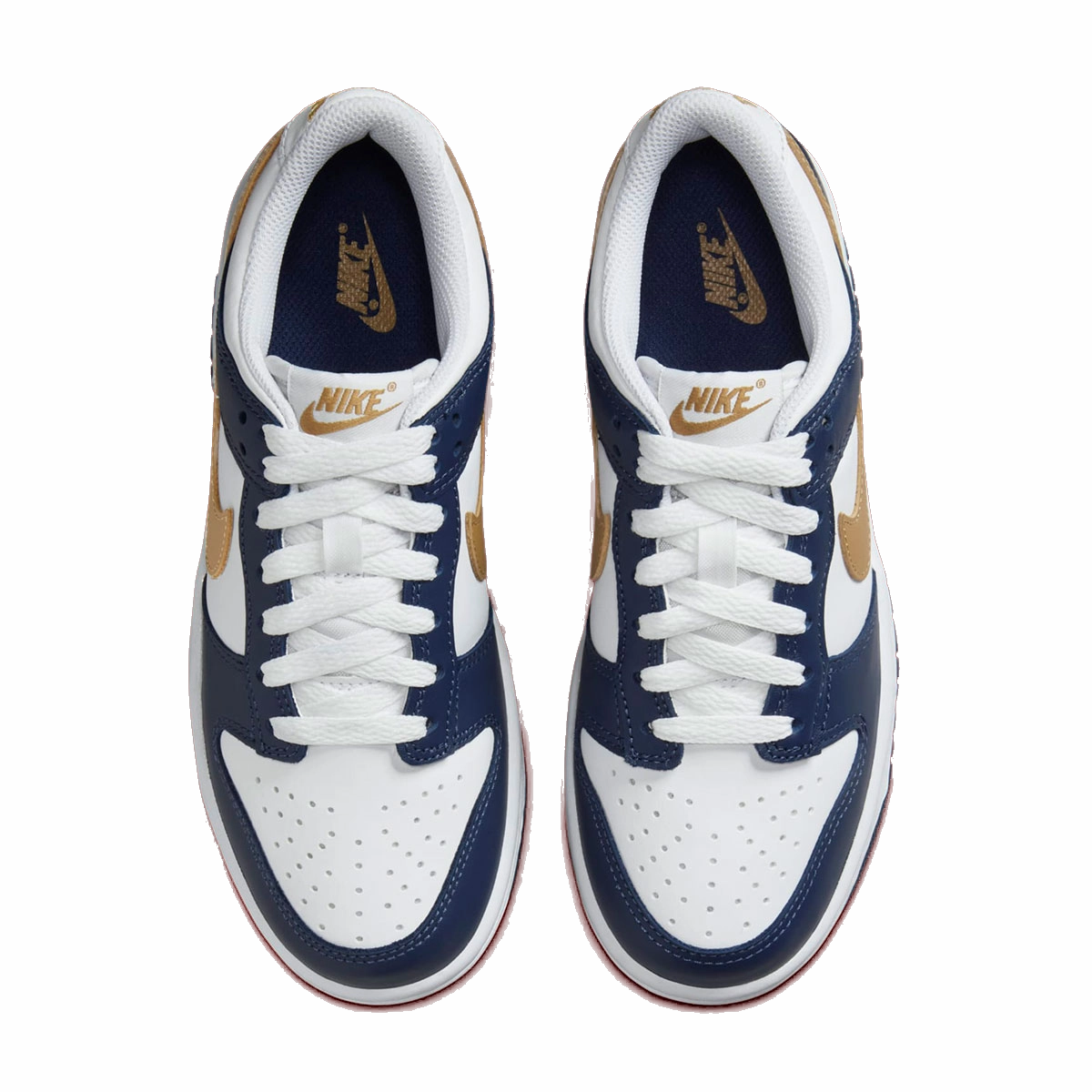 Novak Djokovic Asics Shoes Nike Kids' Dunk Low Shoes - White / Midnight Navy / Wheat