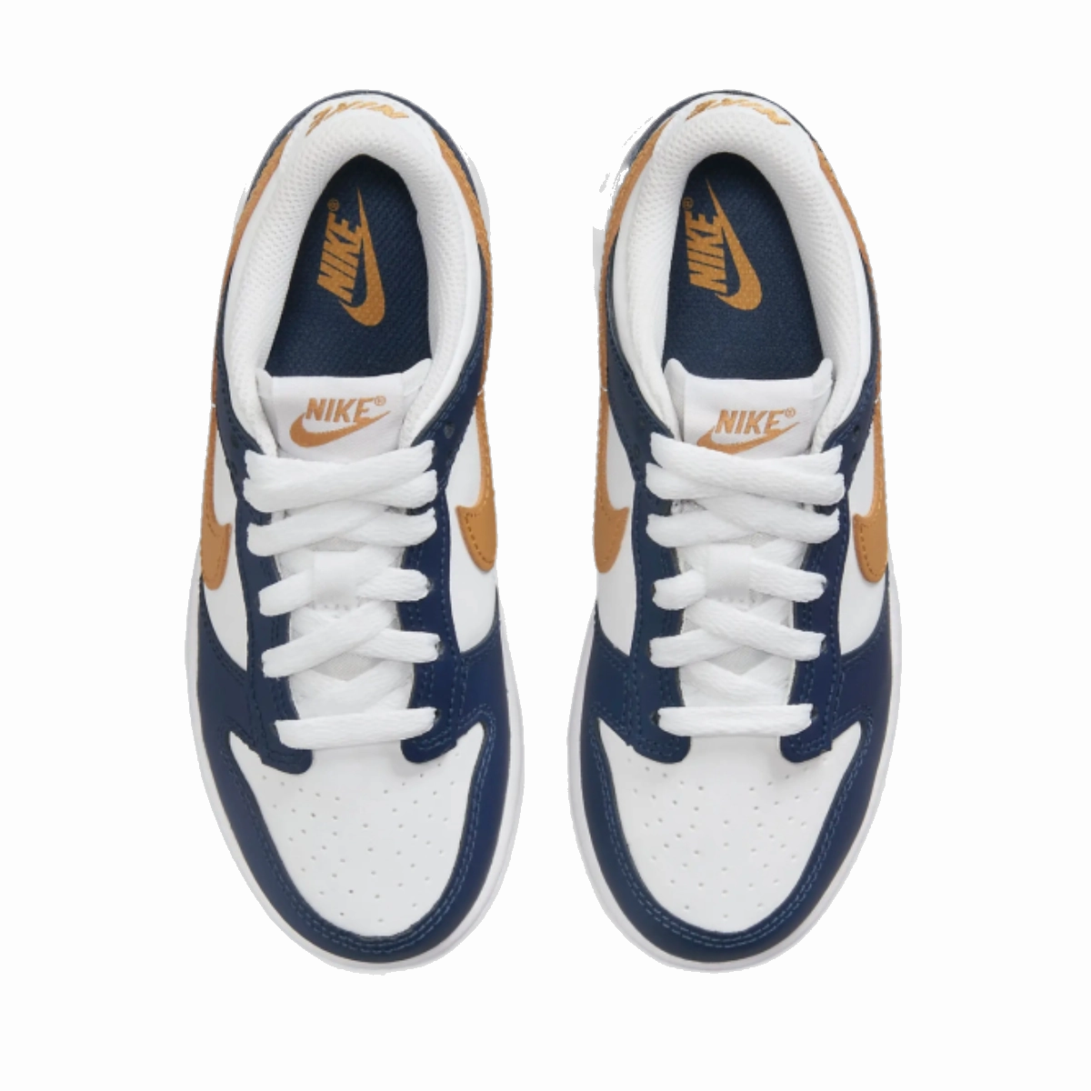 Nike Kids' Dunk Low Shoes - White / Midnight Navy / Wheat Asics Shoes Gel Excite 10