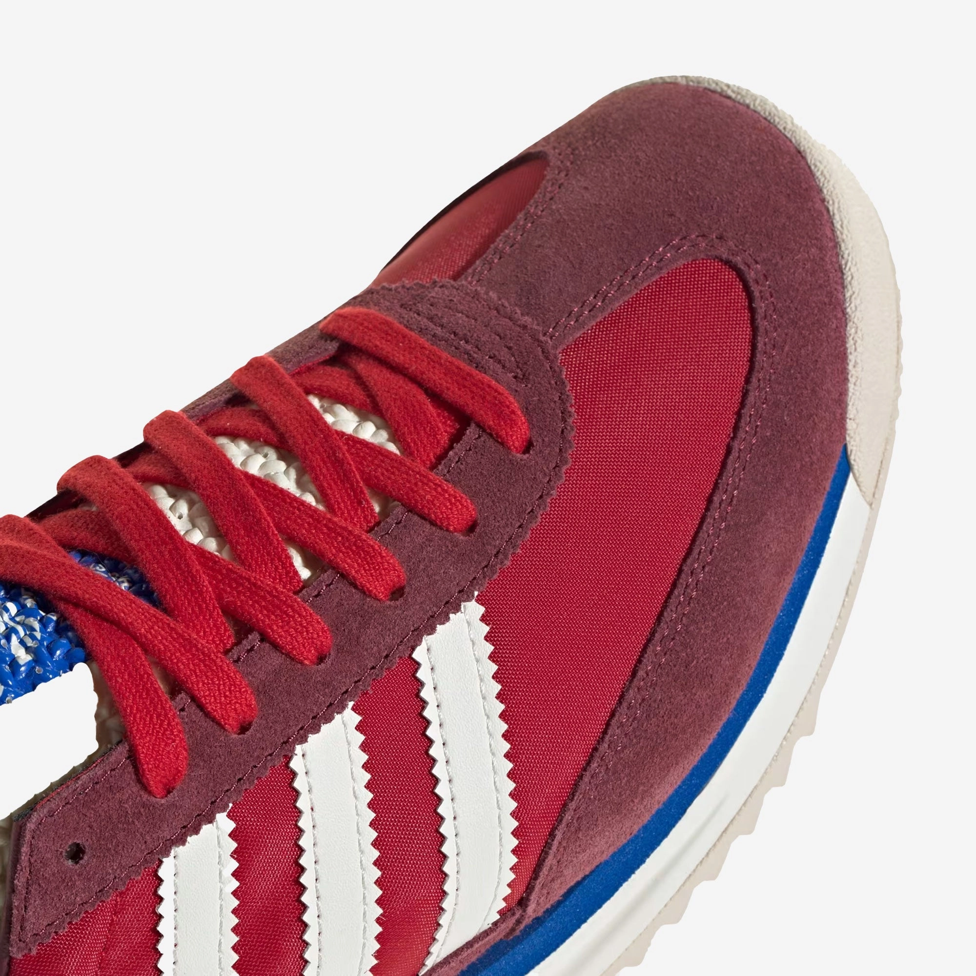 ADIDAS ORIGINALS | SL 72 RS { SHADOW RED/OFF WHITE/BLUE Adidas Gazelle Harry Styles Adidas Shoes