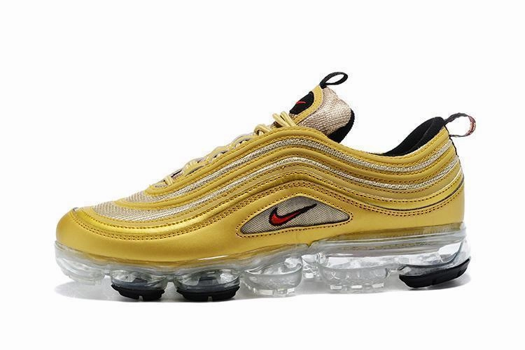 Nike Air Vapormax 97 Metallic Gold Shoes Sneakers Men Sale Size US 7, 8, 8.5, 9, 10, 11 Wash Sneakers