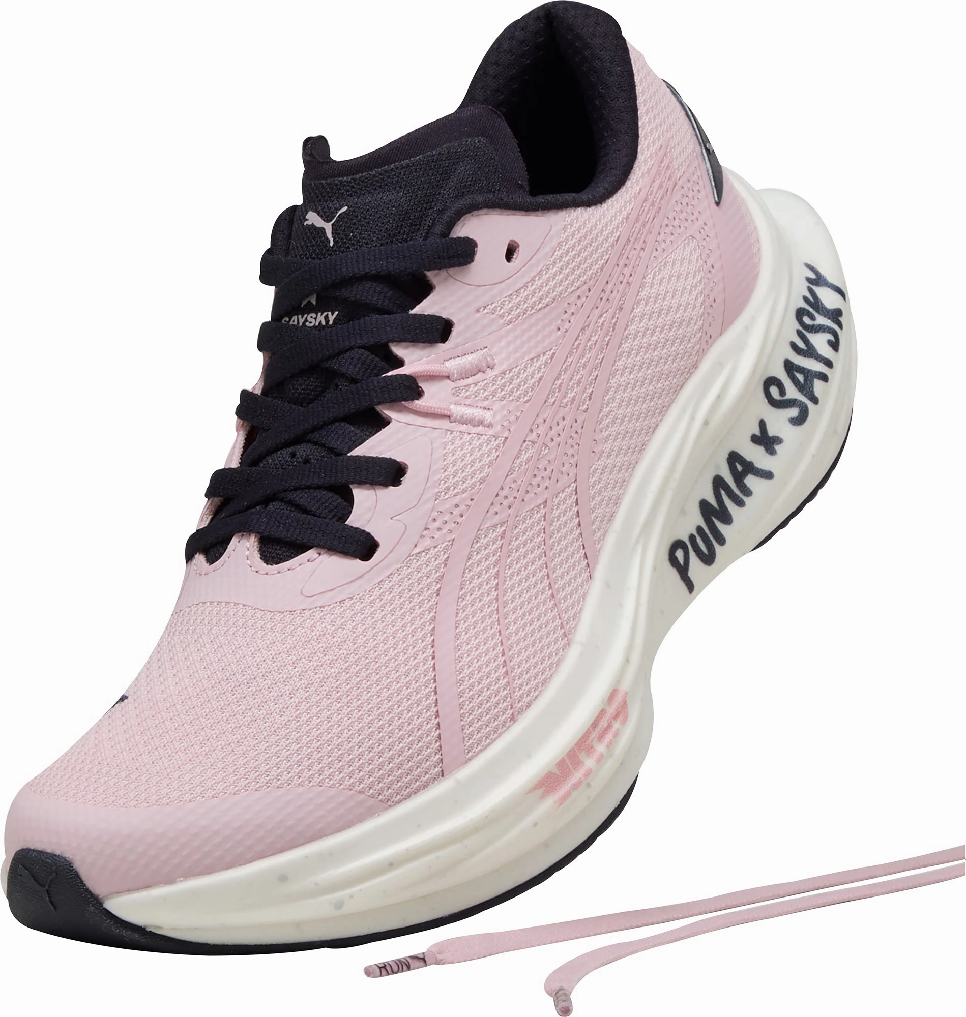 Puma Trapstar Shoes Puma Deviate Nitro 3 X SAYSKY Womens Running Shoes - Pink