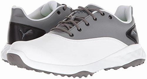 PUMA Golf Men's Grip Fusion Golf Shoe, White/Quiet Shade/Black, 11 Medium US High-top Asics Sky Elite Flytefoam 2 Volleyball Shoes
