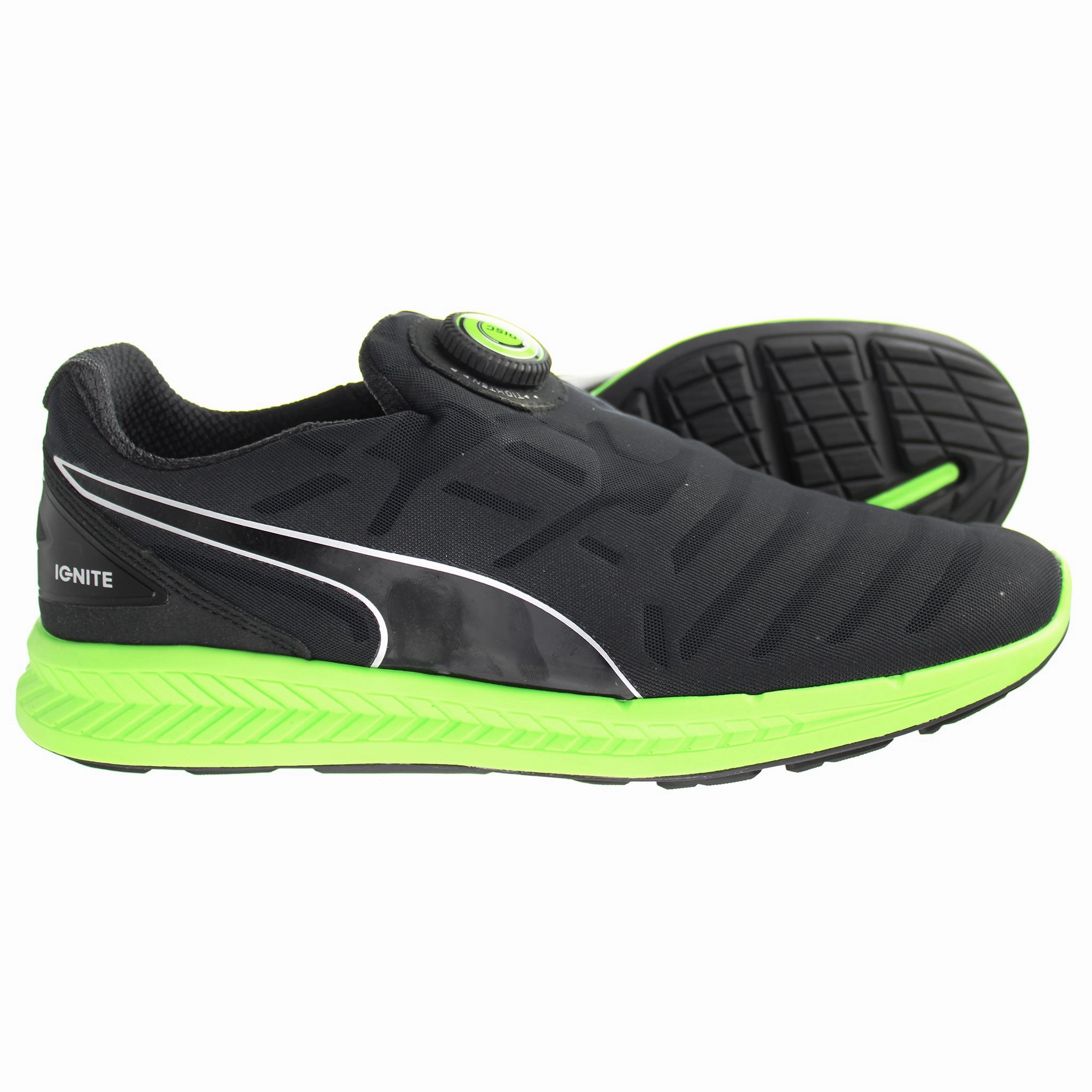 Puma Ignite Disc Mens Black Running Shoes Asics Walking Shoes Arch Support