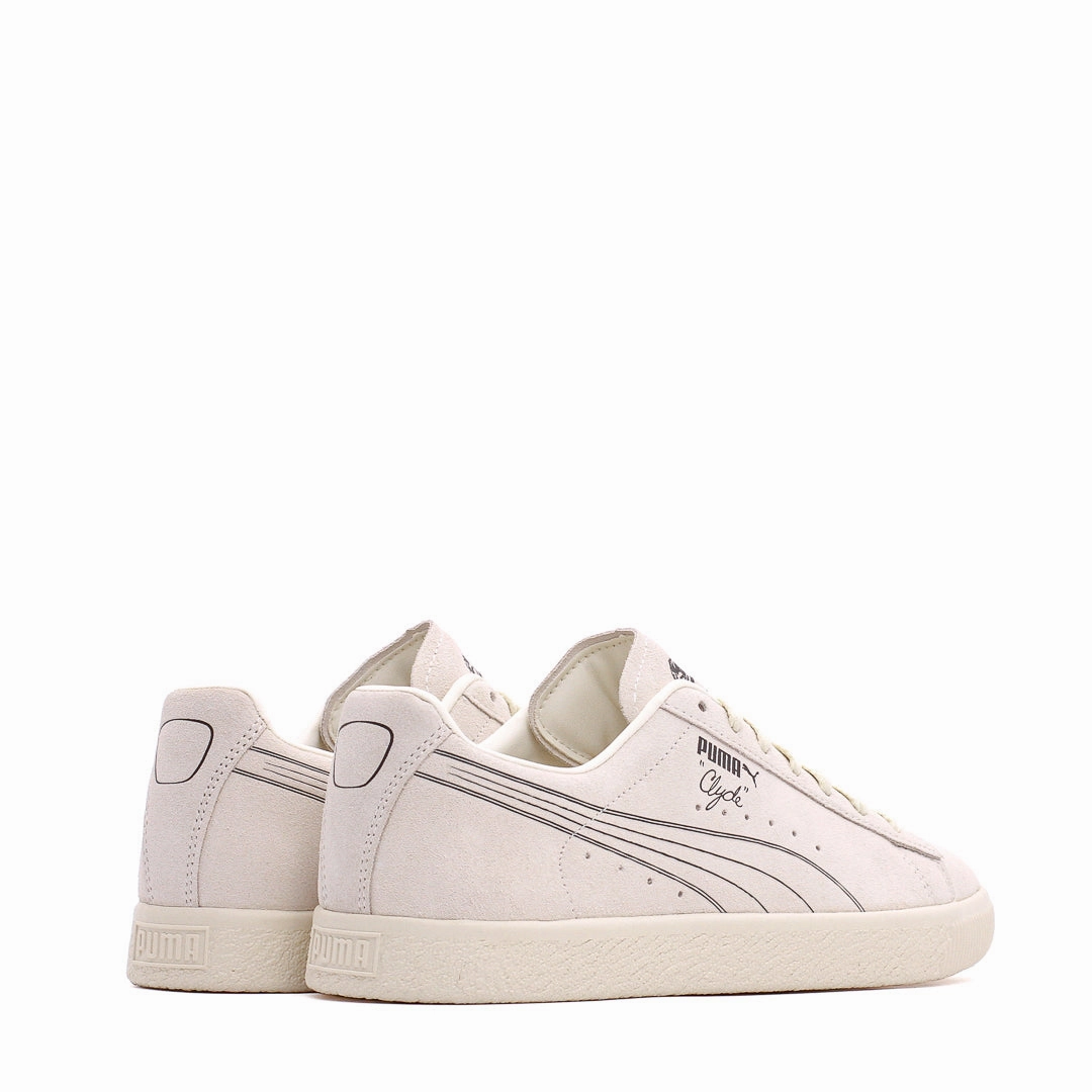 Puma Men Clyde No. 1 Frosted Ivory Smokey Gray 389555-01 Asics Tennis Shoes Gel Resolution 6