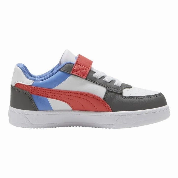 PUMA TODDLER CAVEN 2.0 BLOCK WHITE RED BLACK SHOE Puma Casual Shoes
