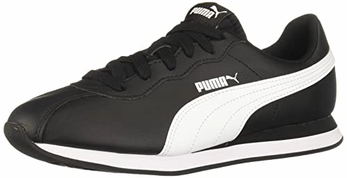 PUMA unisex child Turin Sneaker, Black/White, 3 Little Kid US Asics Wrestling Shoes 1083a001 Ex-eo Twr900