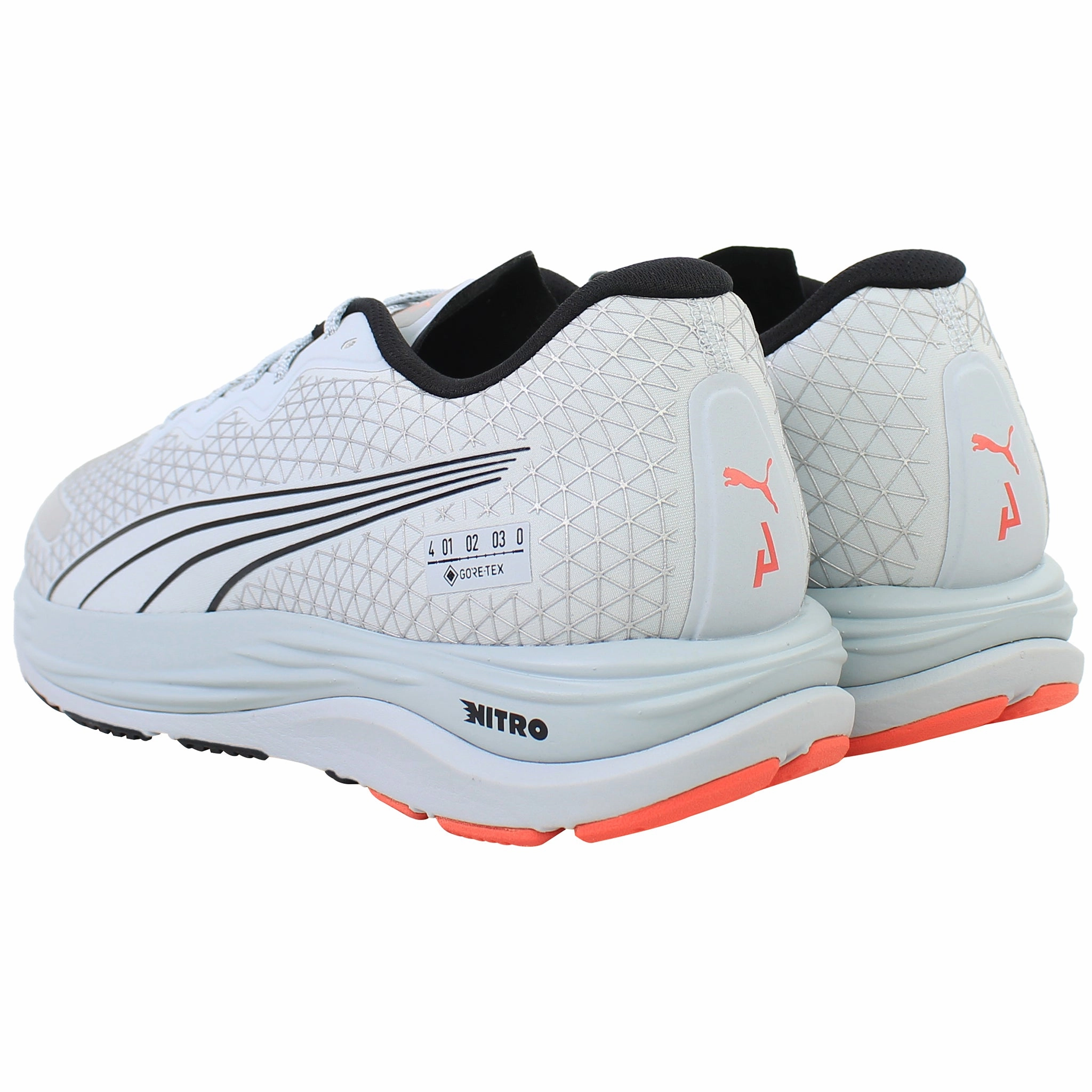 Puma Velocity Nitro 2 Gore-Tex Mens Grey Running Shoes Netball Asics Shoes