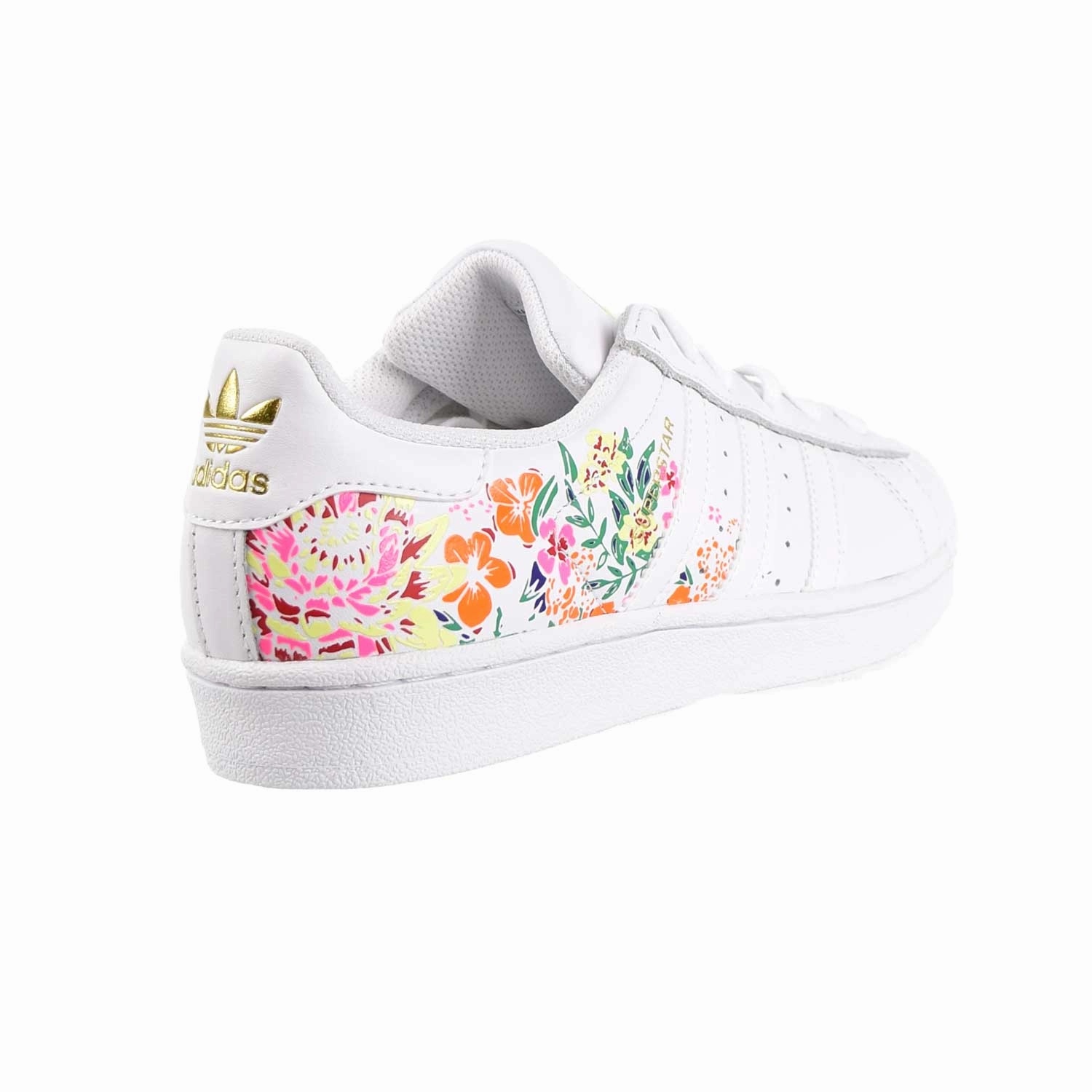 Adidas Mundial Indoor Shoes Adidas Superstar Womens Shoes Floral Footwear White/Gold Metallic