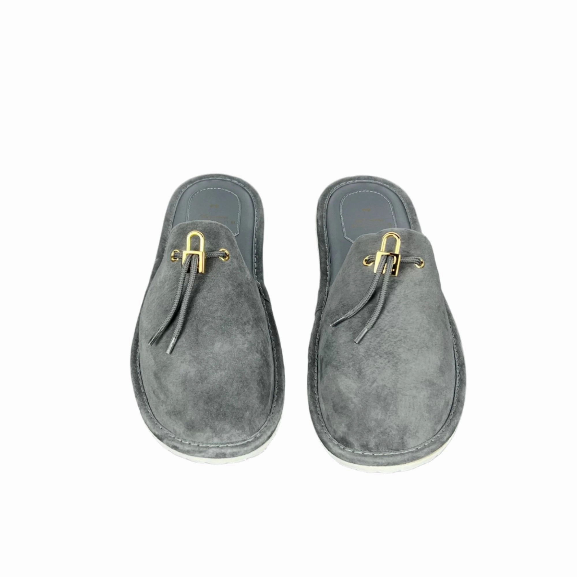 Jack Skeleton Slippers Buscemi Men's Greenwich Grey Leather Slippers