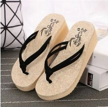 Summer Fashion Women Sandals Shoes Beach Flat Wedge Flip Flops Platform Foam Flip Flops