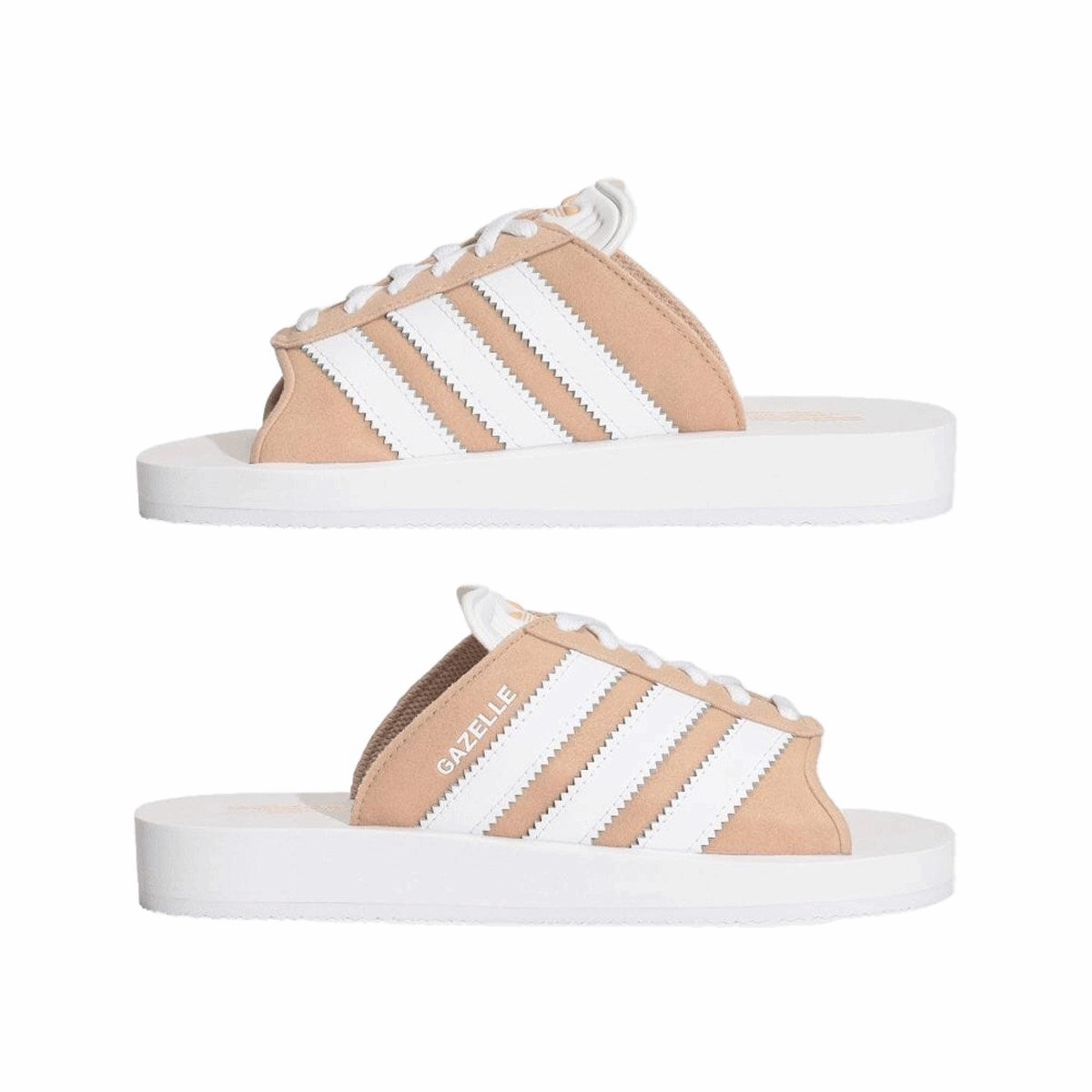 Adidas And Alexander Wang Shoes Adidas   GAZELLE BEACH SLIDES W MAGIC BEIGE/FTWWHT/FTWWHT //JQ7422