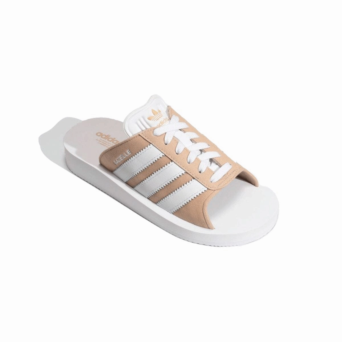 Adidas Running Shoes Without Carbon Plate Best For Tempo Adidas   GAZELLE BEACH SLIDES W MAGIC BEIGE/FTWWHT/FTWWHT //JQ7422