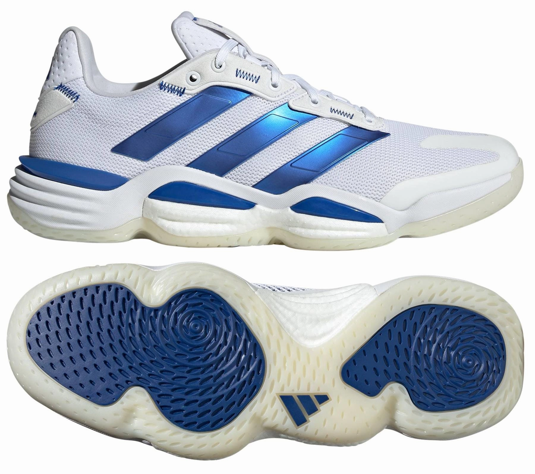 Crazy 1 Adidas Shoes ADIDAS Stabil 16 Mens Badminton Shoes - White / Blue
