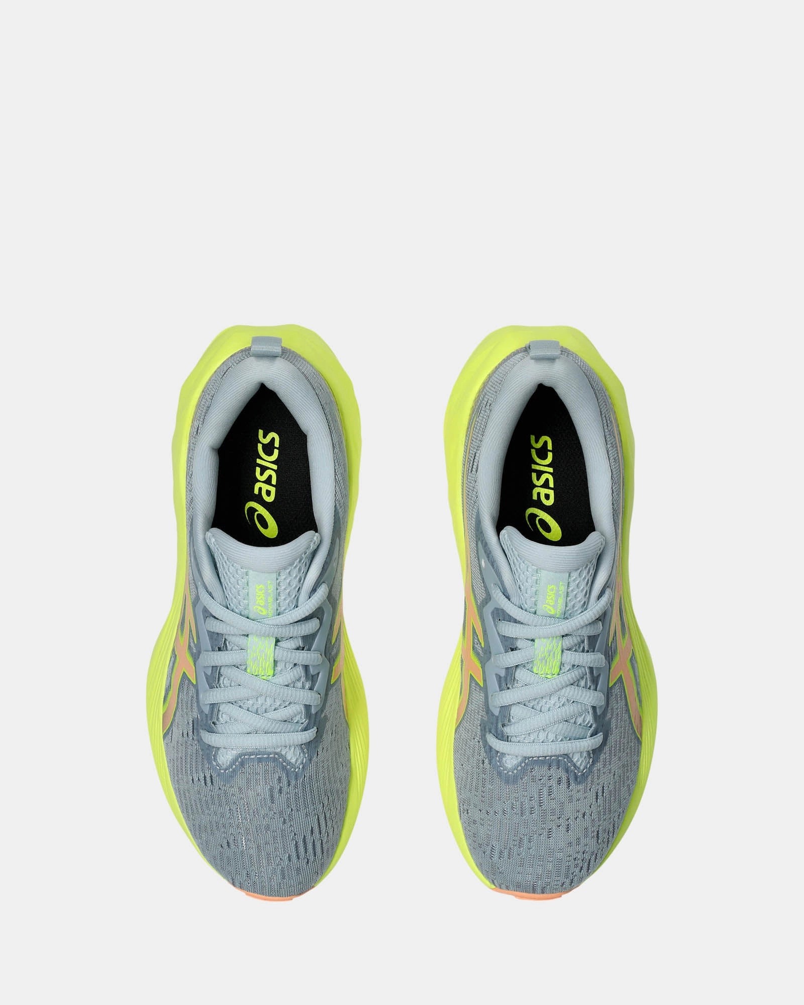 Asics Stormer Running Shoes Novablast 4 Grade School Cool Grey/Bright Sunstone