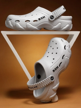 Bersache Extra Soft Classic Casual with  Regular wear with Ultra Soft & Flexibility Technology Clog's for Men's & Boy's (6090-Grey) Pretty You London Slippers