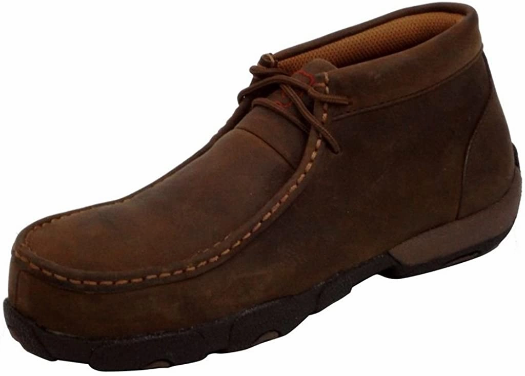 Loafers With Heel Twisted X Women's Driving Loafers, Steel Toe Mocs - Distressed Saddle