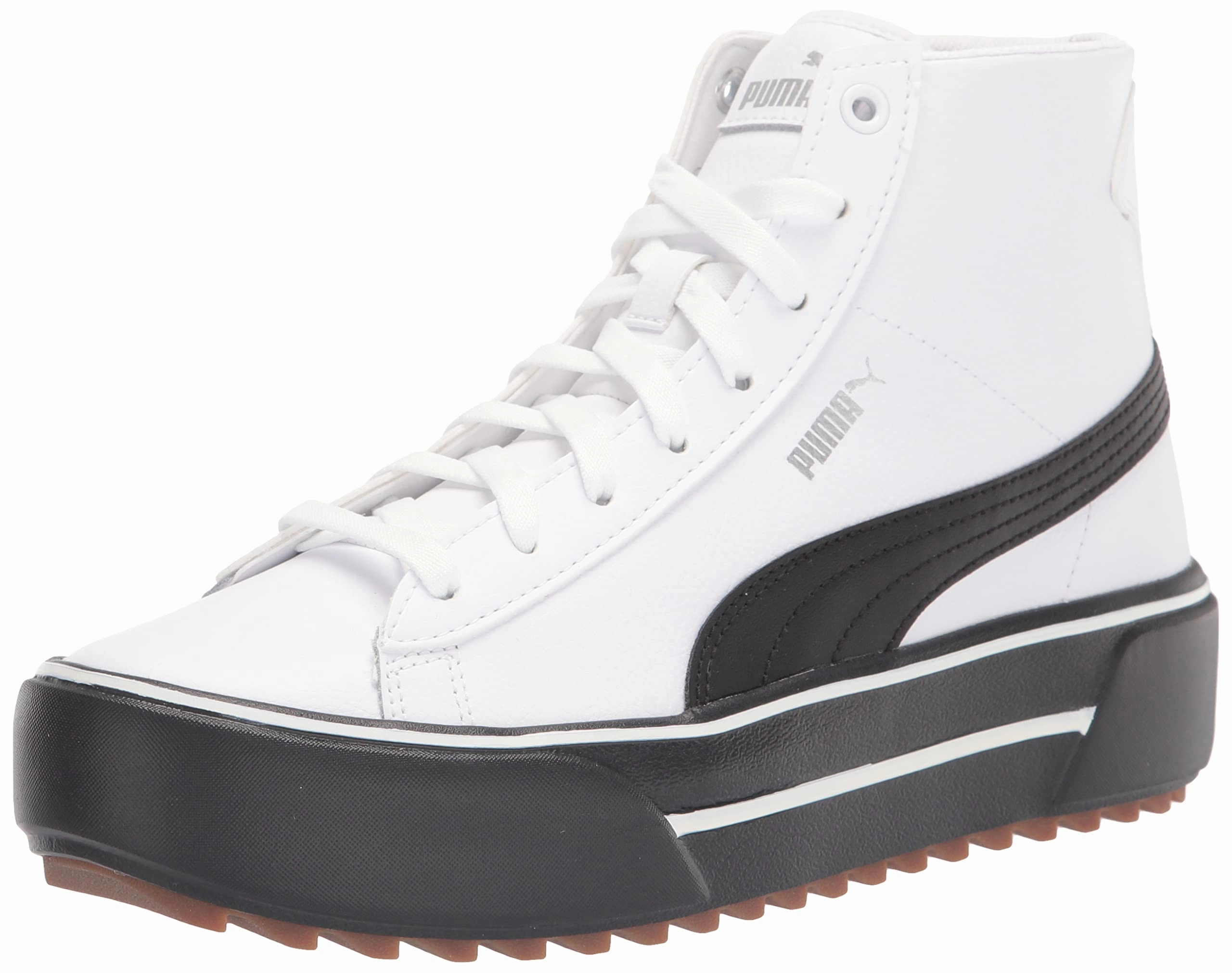 Asics Gt 2000 12 Running Shoes PUMA Women's KAIA 2.0 MID Sneaker, Puma White-Puma Silver, 8.5