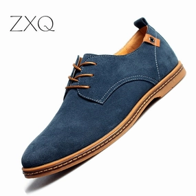Ben Sherman Casual Shoes New spring men flats lace up male suede oxfords men leather shoe