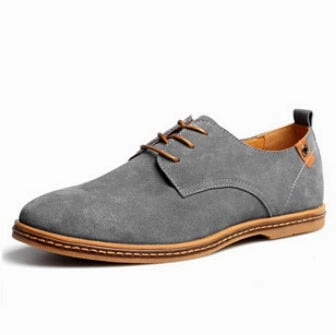 Running Shoes Casual Wear New spring men flats lace up male suede oxfords men leather shoe