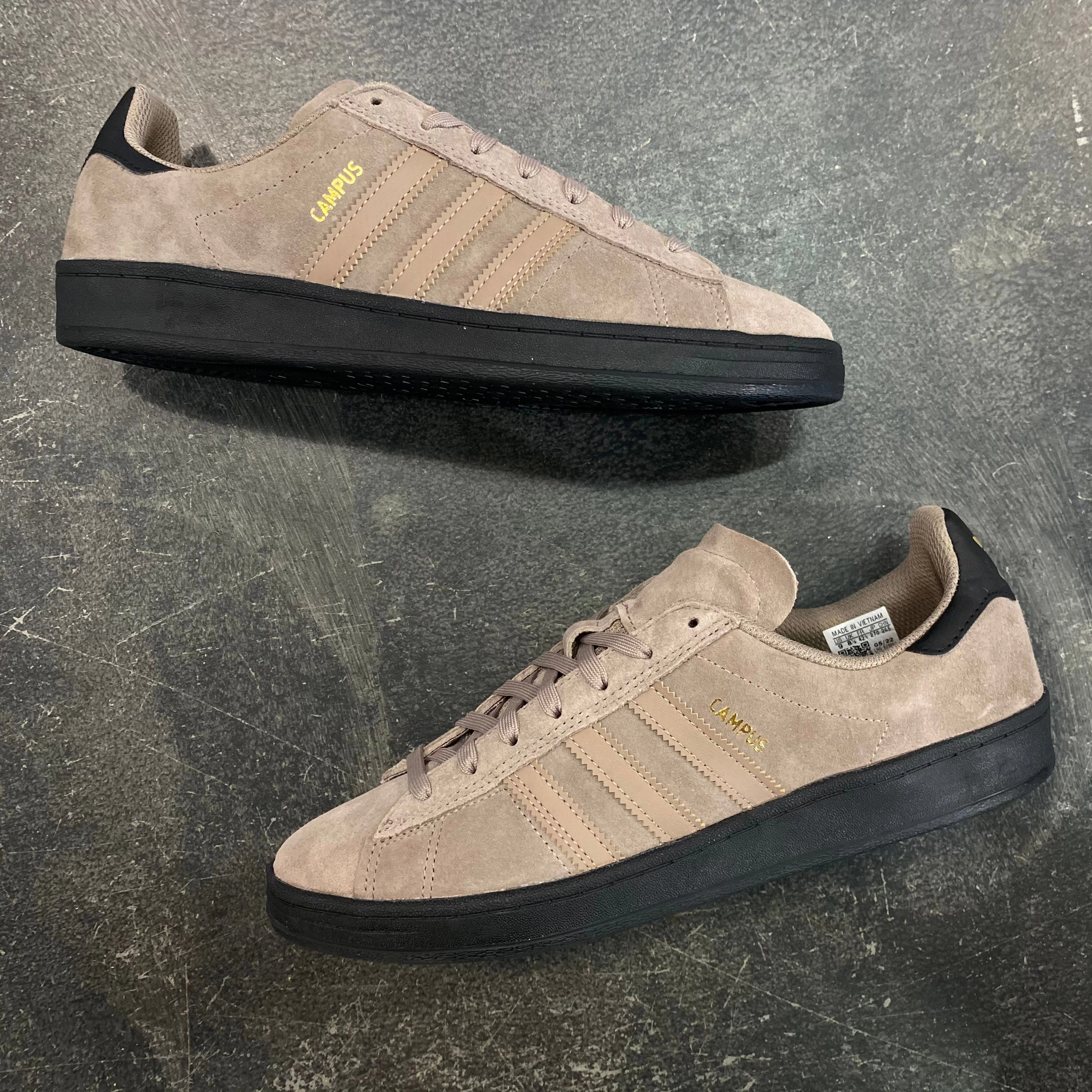 Adidas Campus ADV Charcoal Brown/Black Cricket Shoes Adidas