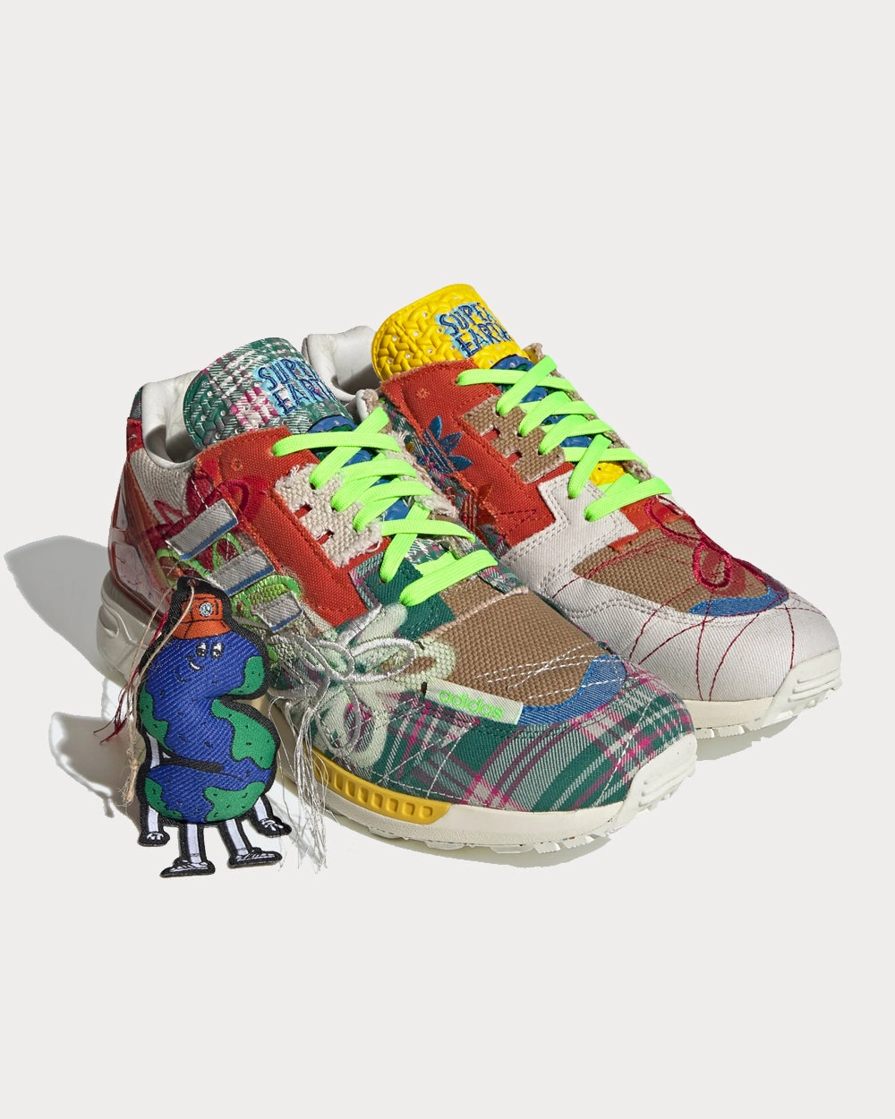 Continental Adidas Shoes ZX 8000 SuperEarth Off White / Blue Bird / Red Low Top Sneakers