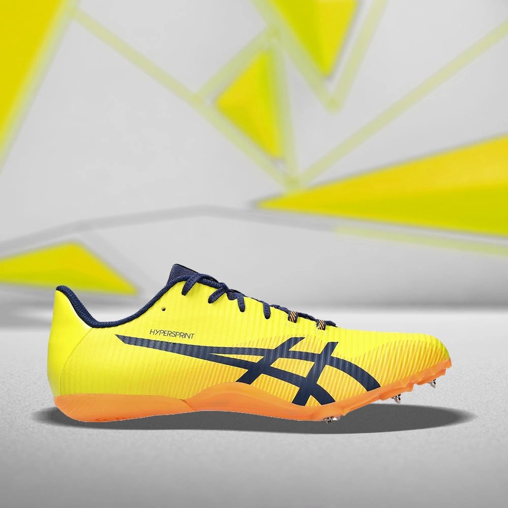 ASICS HYPERSPRINT 8 (M) - (BRIGHT YELLOW/ BLUE EXPANSE) RUNNING SHOES Asics Shoe Size Chart Inches