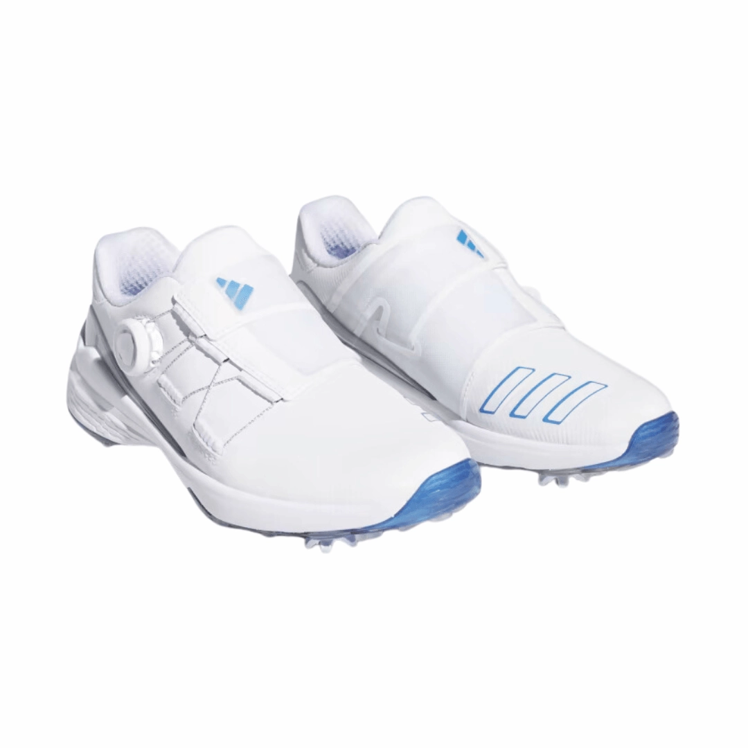Adidas ZG23 BOA Golf Shoes - Cloud White / Blue Fusion Met. / Silver Metallic Adidas Shoes Mint