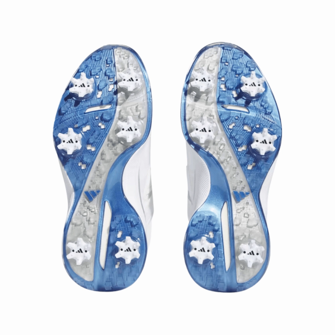 Adidas ZG23 BOA Golf Shoes - Cloud White / Blue Fusion Met. / Silver Metallic Best Adidas Pickleball Shoes