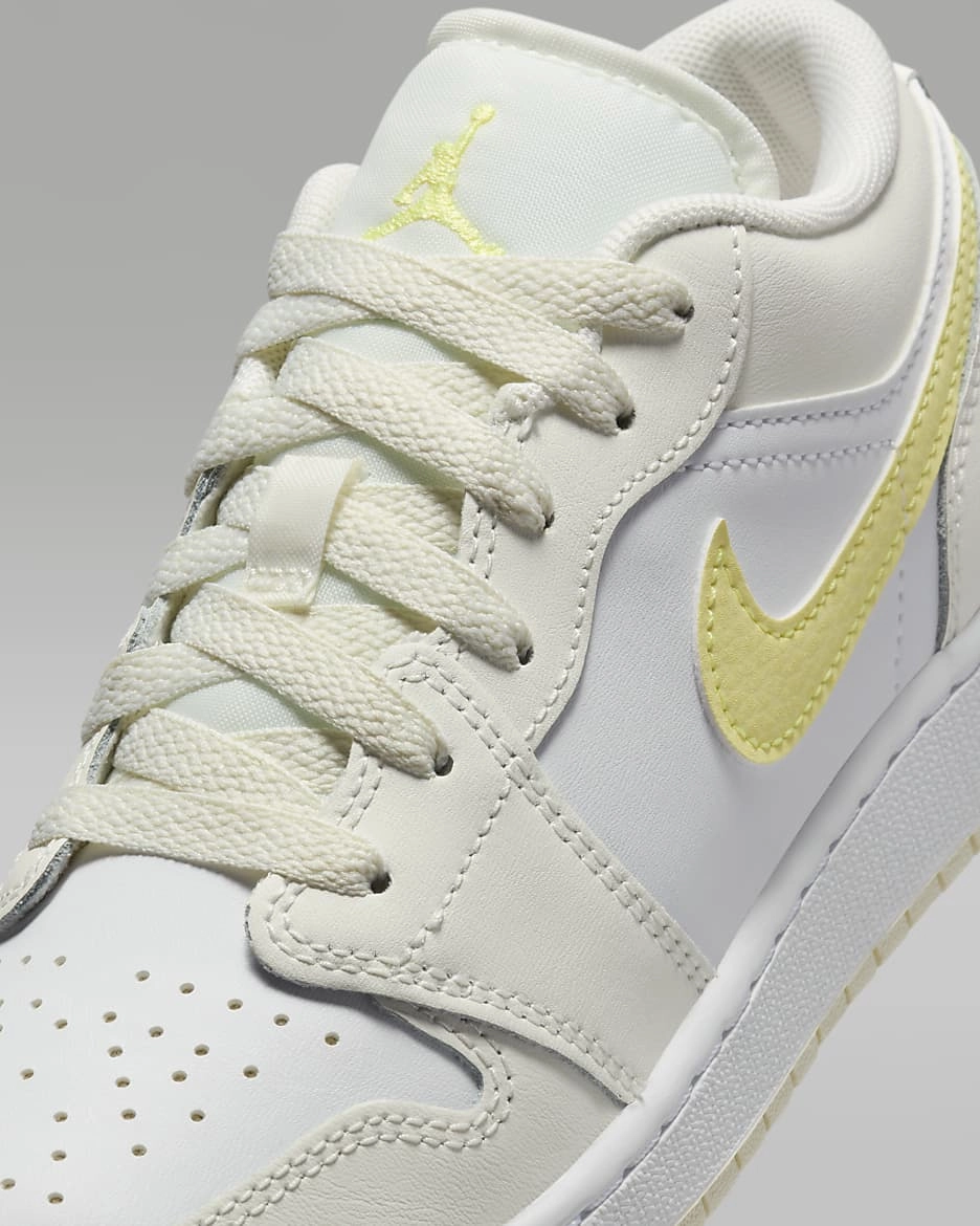 Nike Kids' Air Jordan 1 Low Shoes - Sail / Light Laser Orange / White Asics Rocker Shoes