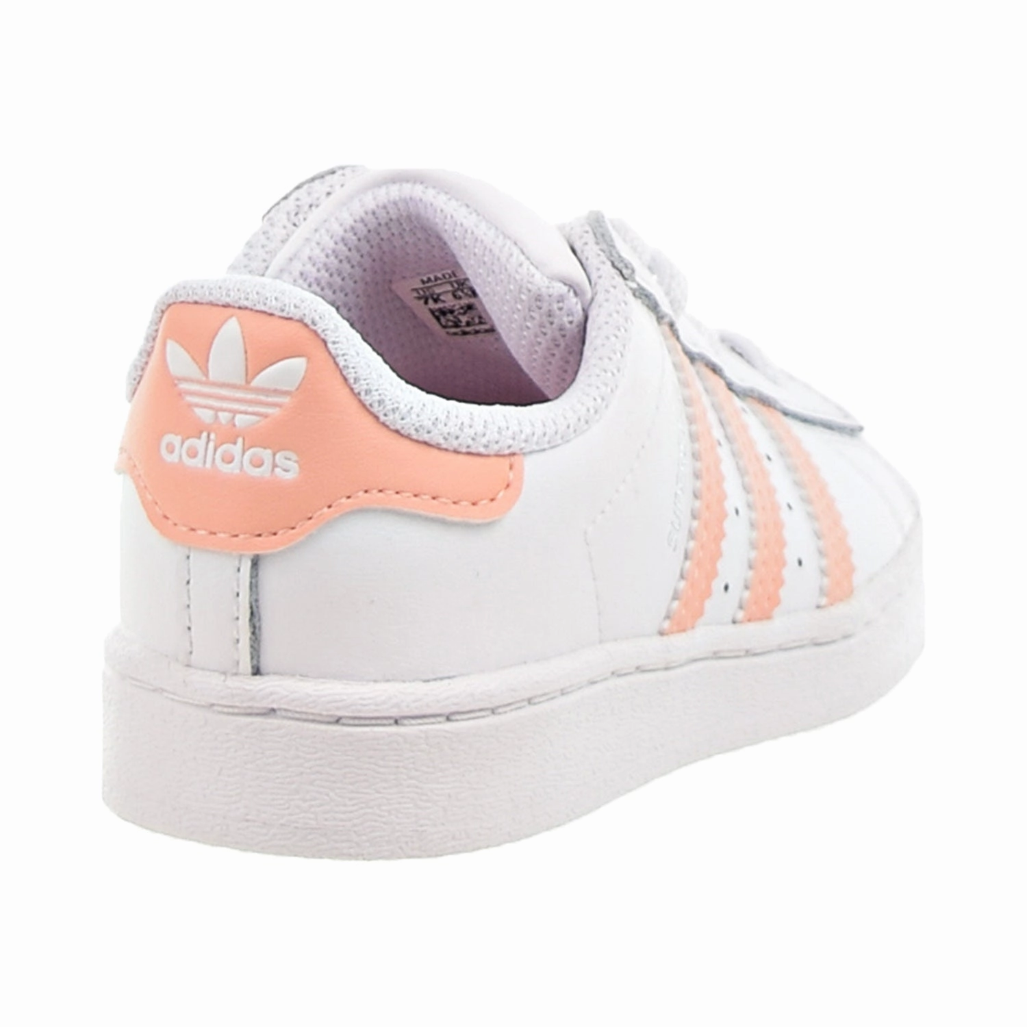 Adidas Superstar EL I Toddlers' Shoes Footwear White-Haze Coral-Footwear White Baseball Adidas Shoes