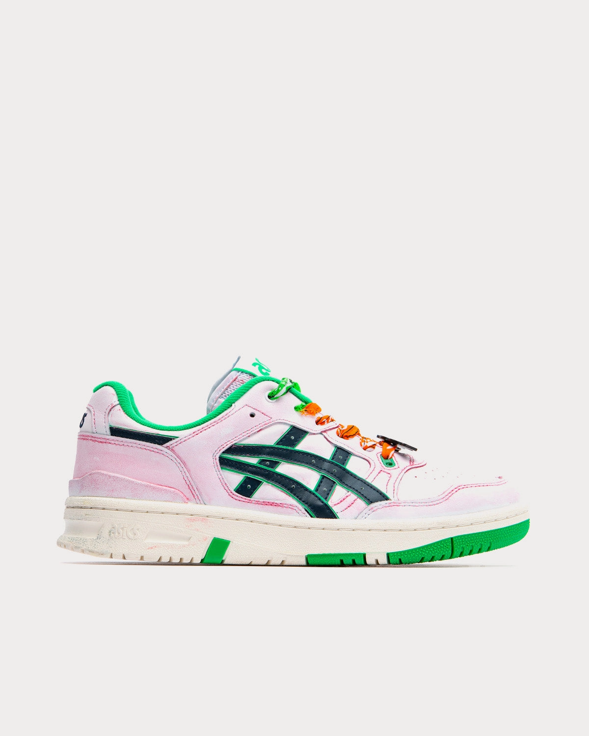 EX89 Washed Pink / Orange / Green Low Top Sneakers Asics Marathon Shoe