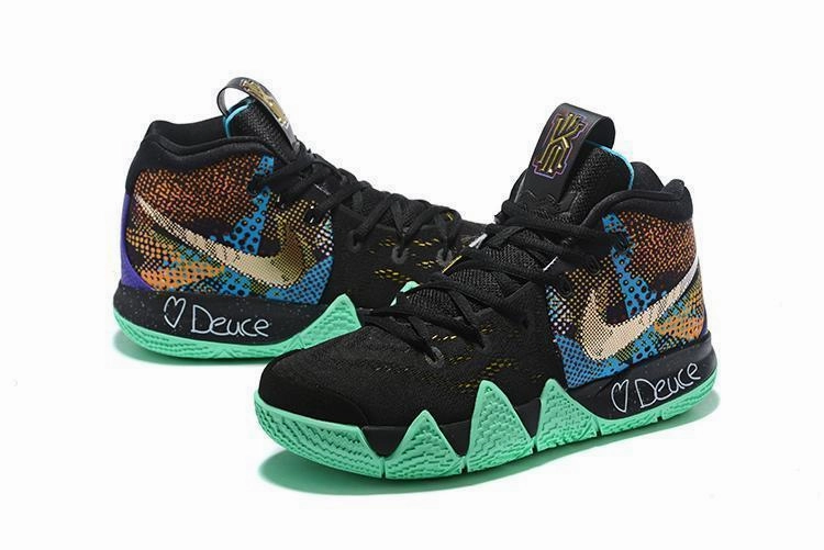 Nike Kyrie 4 Black Green Men Basketball Shoes Sale Size US 7-12 Asics Best Gym Shoes