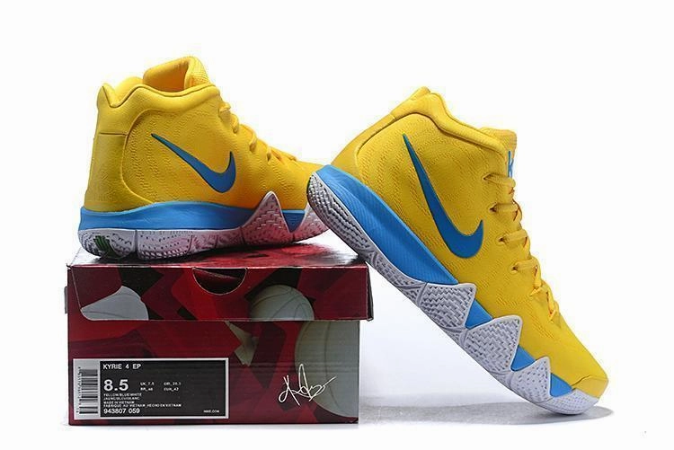 Nike Kyrie 4 Yellow Blue Men Basketball Shoes Sale Size US 7,8,8.5,9.5,10,11,12 Asics Carbon Plate Running Shoe