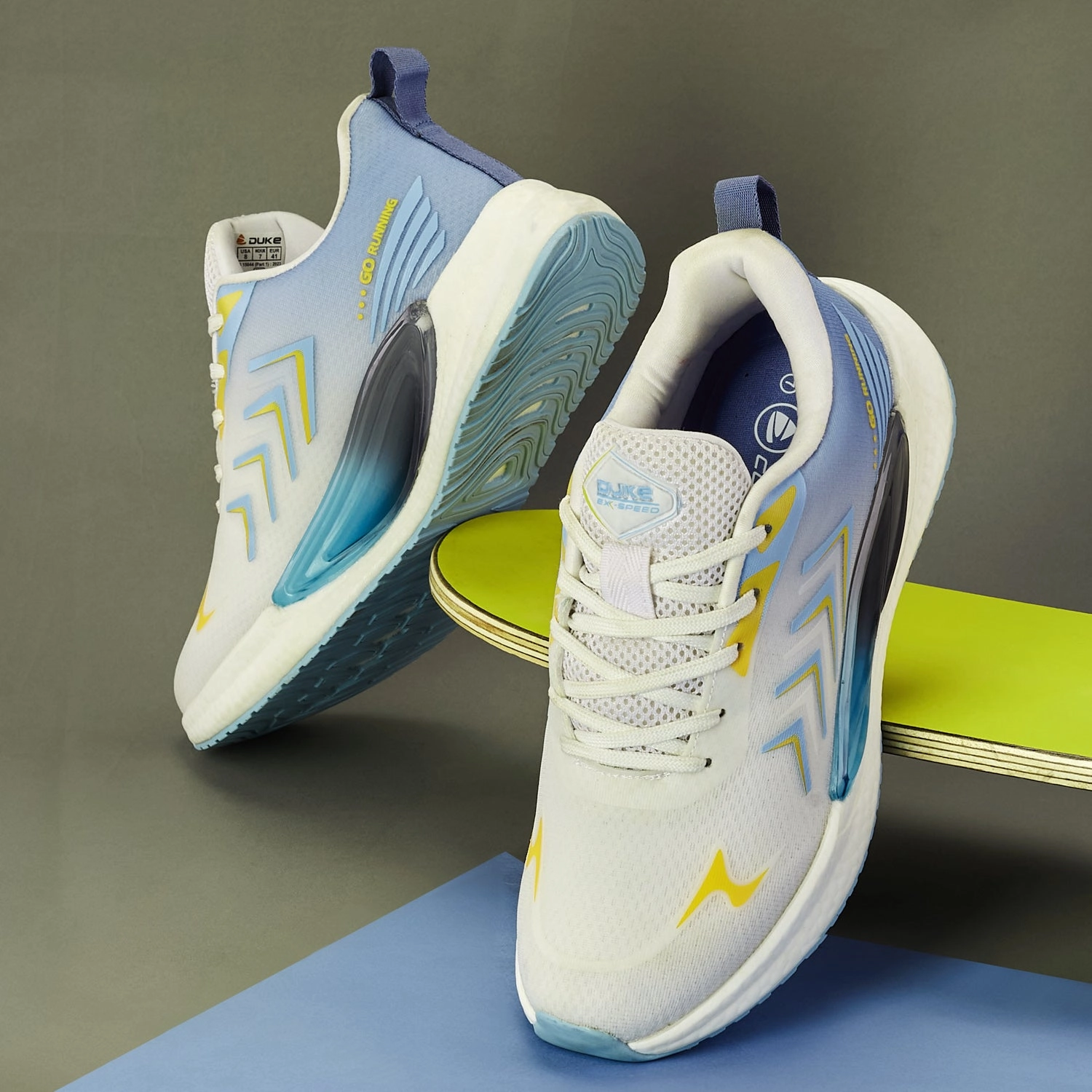 Running Shoes Supination Duke Men Flyknit Mesh Running Shoes (FWOL2059)