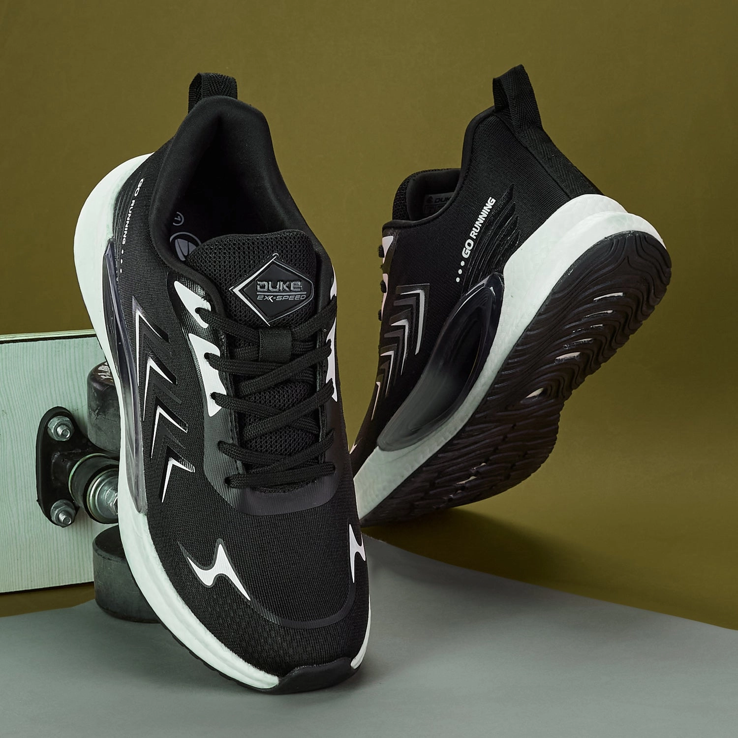 Kids Pulseboost Hd Running Shoe Duke Men Flyknit Mesh Running Shoes (FWOL2059)