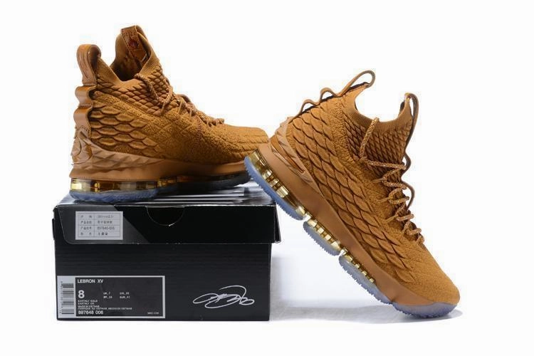 Nike Lebron XV 15 Dark Gold Men Shoes Sale Size US7,8,8.5,9,10,11,12 Asics Tennis Shoes Court Ff Novak