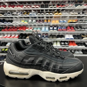 Nike Air Max 95 Pull Tab Black White AQ4129-002 Men's Size 11.5 Missing Insole Asics Gel Kahana 8 Running Shoe